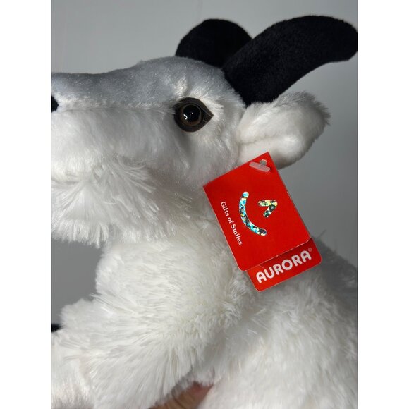 VTG Aurora Gifts of Smile Goat Plush Realistic Stuffed Animal Toy White Black - Picture 5 of 6